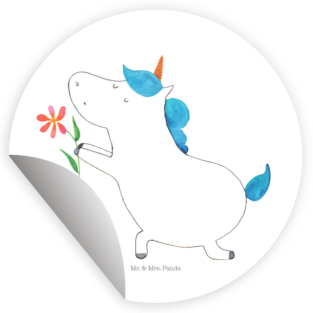 Rund Aufkleber Einhorn Blume Sticker, Aufkleber, Etikett, Einhorn, Einhörner, Einhorn Deko, Pegasus, Unicorn, Liebe, Liebesbeweis, Antrag, Heiratsantrag, Verlobung, Ehepaar, Pärchen, Partner, Freund, Freundin, Ehe, heiraten