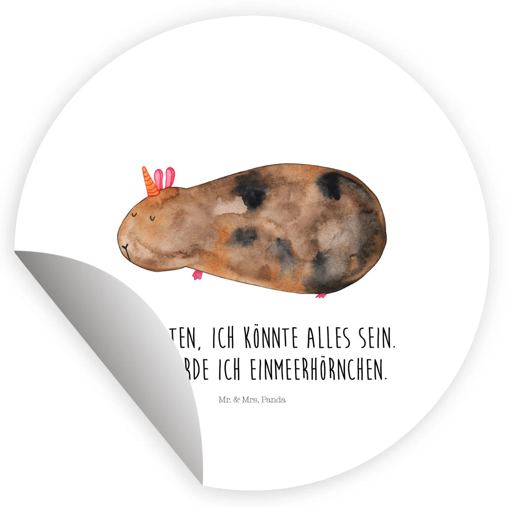 Rund Aufkleber Meerhörnchen Sticker, Aufkleber, Etikett, Einhorn, Einhörner, Einhorn Deko, Unicorn, Meerhörnchen, Meericorn, Meerschwein, Meerschweinchen