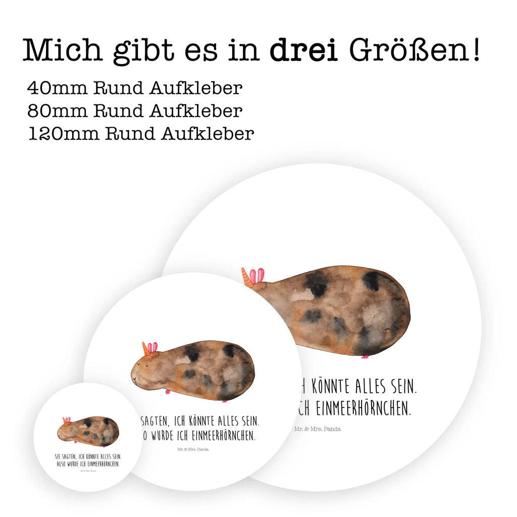 Rund Aufkleber Meerhörnchen Sticker, Aufkleber, Etikett, Einhorn, Einhörner, Einhorn Deko, Unicorn, Meerhörnchen, Meericorn, Meerschwein, Meerschweinchen