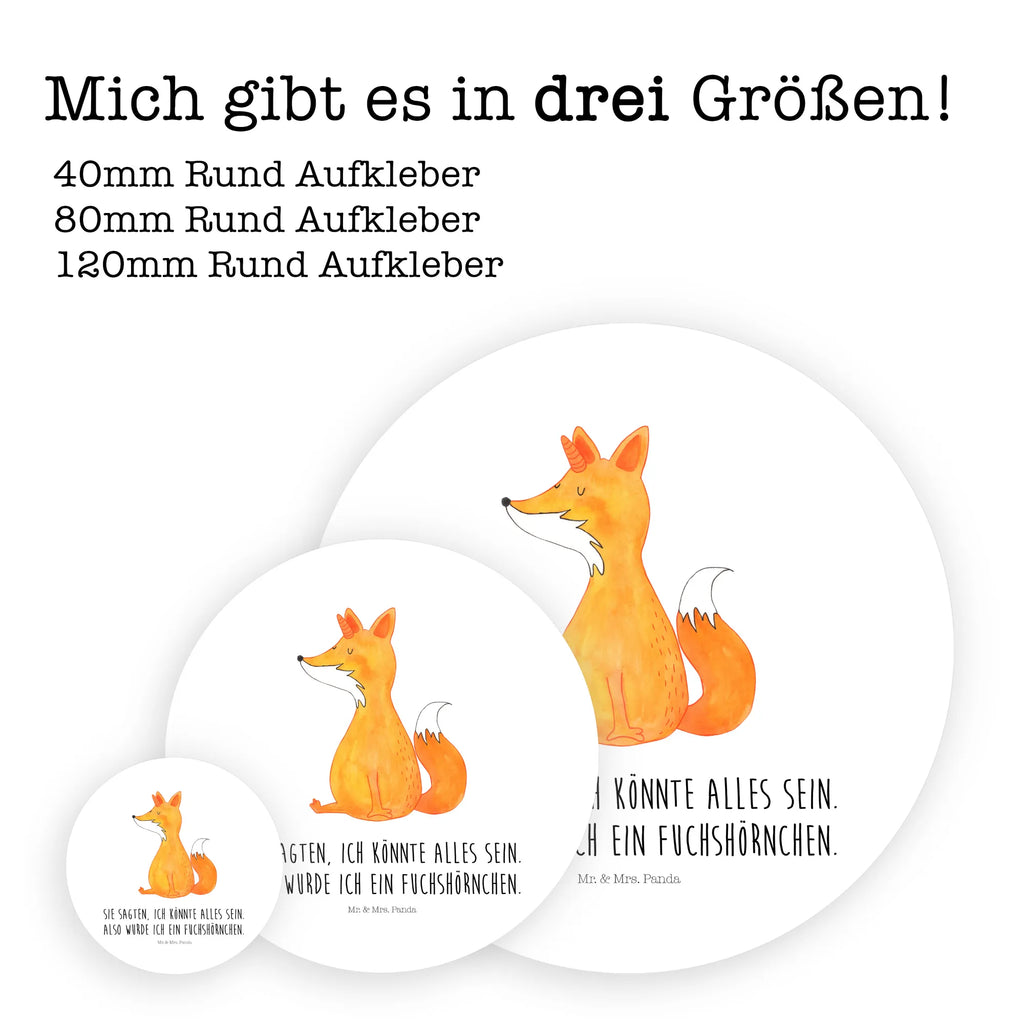 Rund Aufkleber Fuchshörnchen Wunsch Sticker, Aufkleber, Etikett, Einhorn, Einhörner, Einhorn Deko, Pegasus, Unicorn, Fuchs, Unicorns, Fuchshörnchen, Fuchshorn, Foxycorn, Füchse