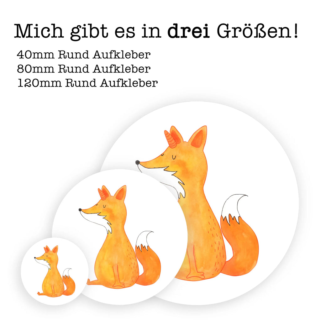 Rund Aufkleber Fuchshörnchen Wunsch Sticker, Aufkleber, Etikett, Einhorn, Einhörner, Einhorn Deko, Pegasus, Unicorn, Fuchs, Unicorns, Fuchshörnchen, Fuchshorn, Foxycorn, Füchse