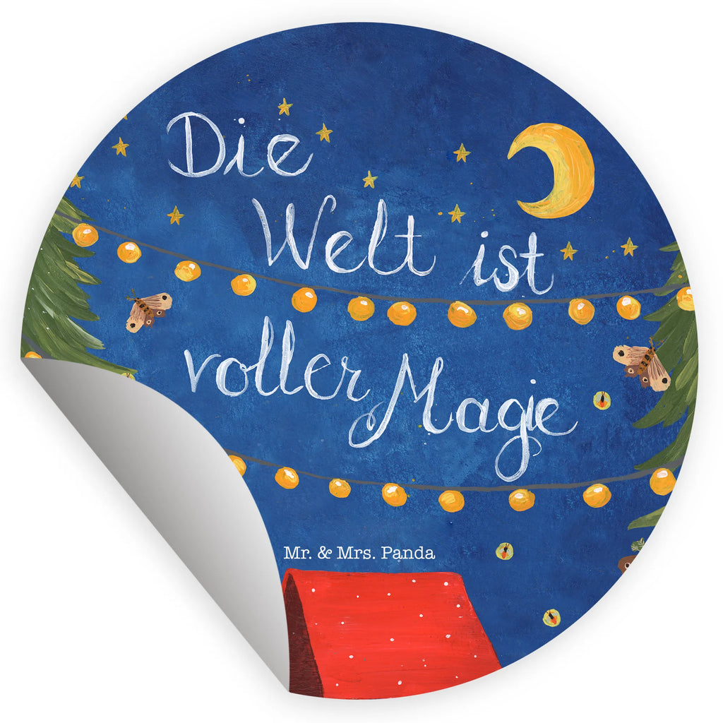 Rund Aufkleber Die Welt ist voller Magie Sticker, Aufkleber, Etikett, Kinder, rund, Blumen Deko, Frühlings Deko, Sommer Deko, Dekoration, positive Botschaft, Naturliebhaber, Outdoor, Natur, Abenteuer