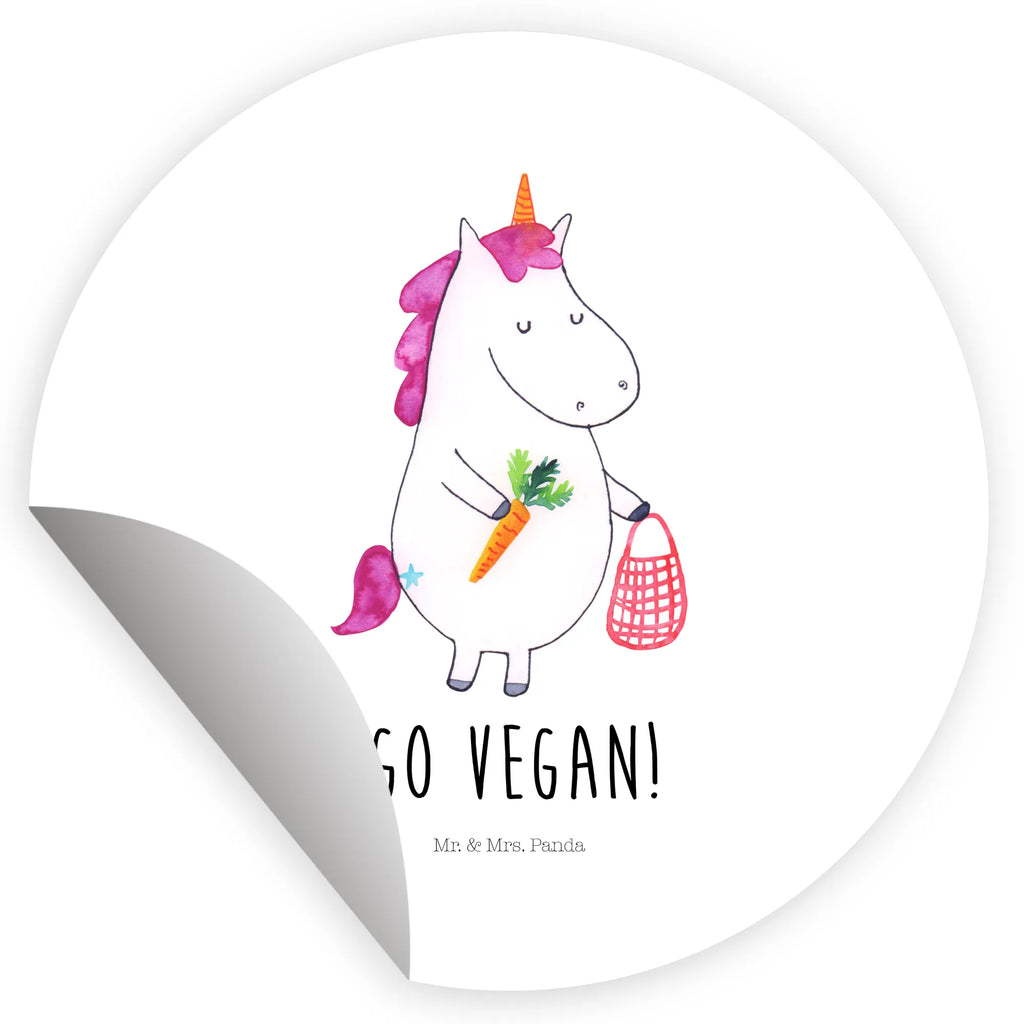 Rund Aufkleber Einhorn Vegan Sticker, Aufkleber, Etikett, Einhorn, Einhörner, Einhorn Deko, Pegasus, Unicorn, vegan, Gesund leben, Vegetariar, Rohkost, Gesund essen, Veganismus, Veganer