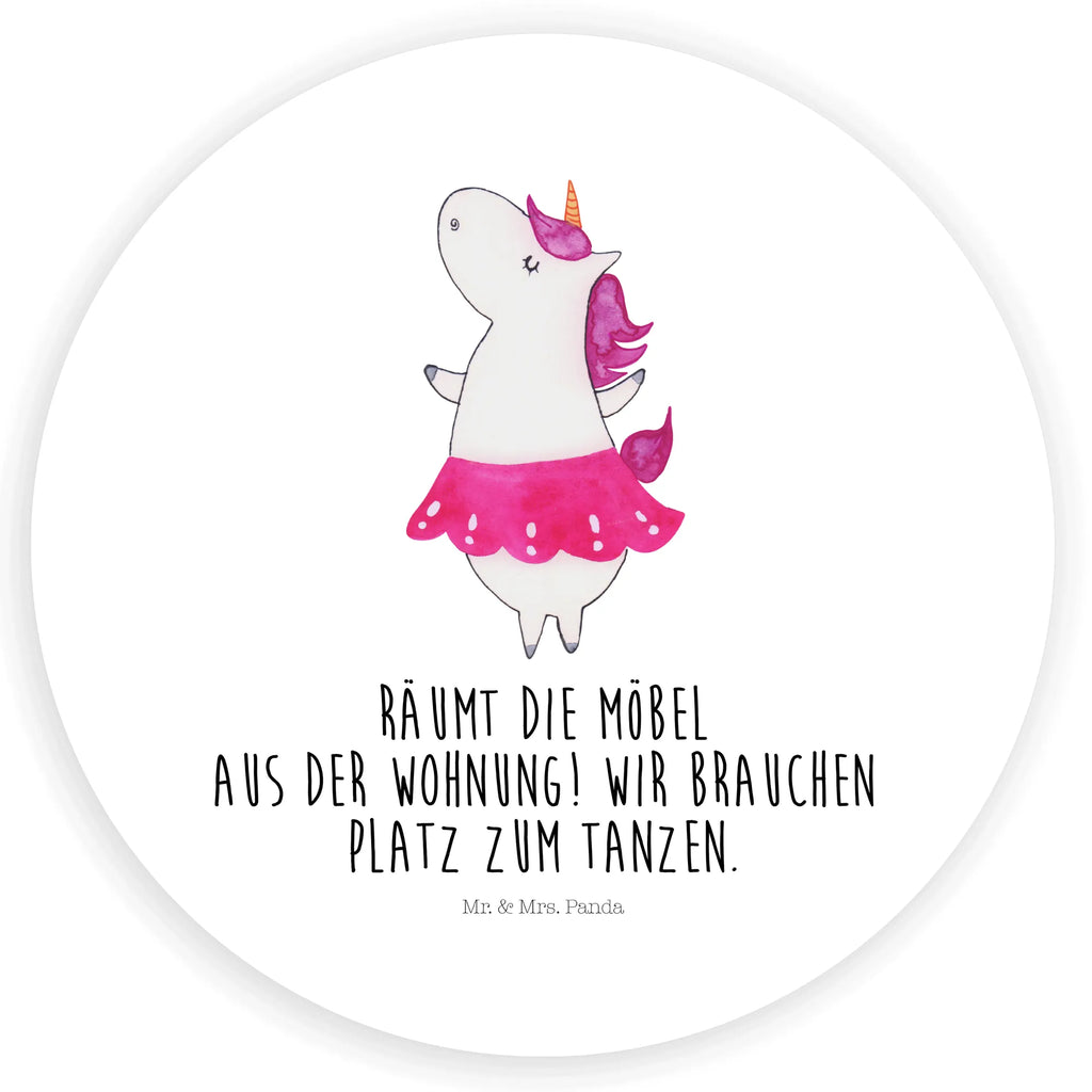 Rund Aufkleber Einhorn Ballerina Sticker, Aufkleber, Etikett, Einhorn, Einhörner, Einhorn Deko, Pegasus, Unicorn, Tanzen, Ballerina, Party, Wohnung, Spaß, Feiern, Geburtstag, Tänzerin, Lebenslust, Lebensfreude