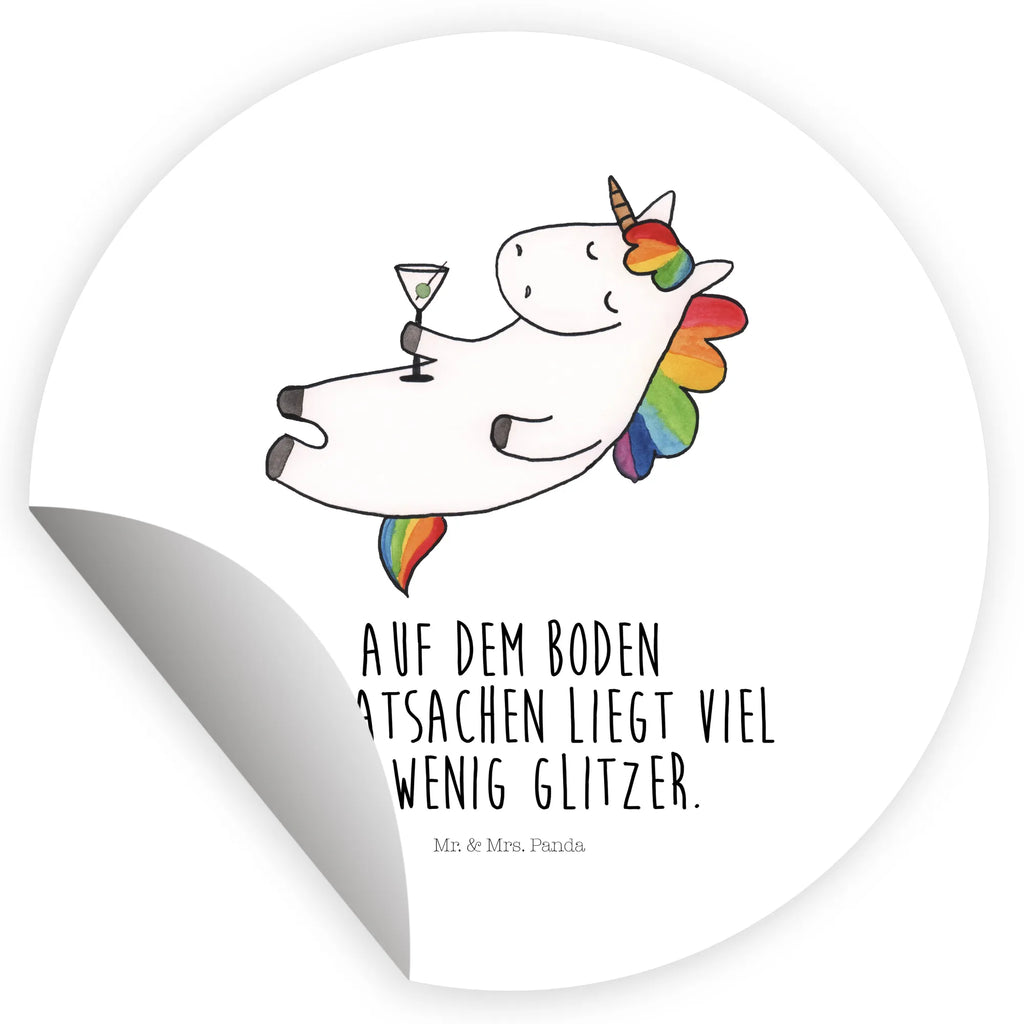 Rund Aufkleber Einhorn Cocktail Sticker, Aufkleber, Etikett, Einhorn, Einhörner, Einhorn Deko, Pegasus, Unicorn, Party, Spaß, Feiern, Caipirinha, Rum, Cuba Libre, Sekt, Freundin, Geburtstag, lustig, witzig, Spruch, Glitzer