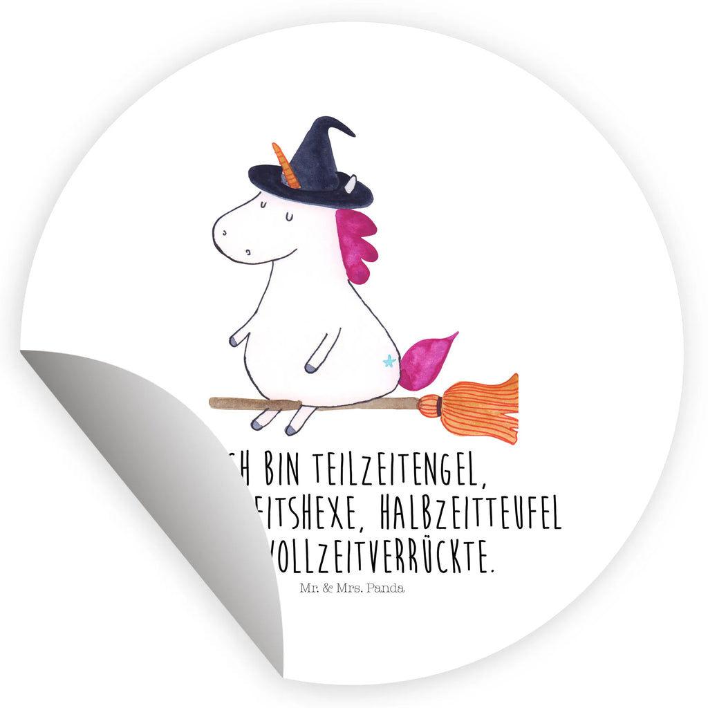 Rund Aufkleber Einhorn Hexe Sticker, Aufkleber, Etikett, Einhorn, Einhörner, Einhorn Deko, Unicorn, Frau, Ehefrau, Hexe, Teufel, Engel, Verrückte, Freundin, Leben, Zicke