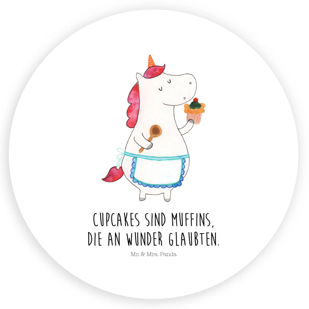 Rund Aufkleber Einhorn Küchenfee Sticker, Aufkleber, Etikett, Einhorn, Einhörner, Einhorn Deko, Pegasus, Unicorn, backen, Muffin, Motivation, Träumer, träumen, Bäckerin, Hobbykoch, Koch, Torte, Kuchen