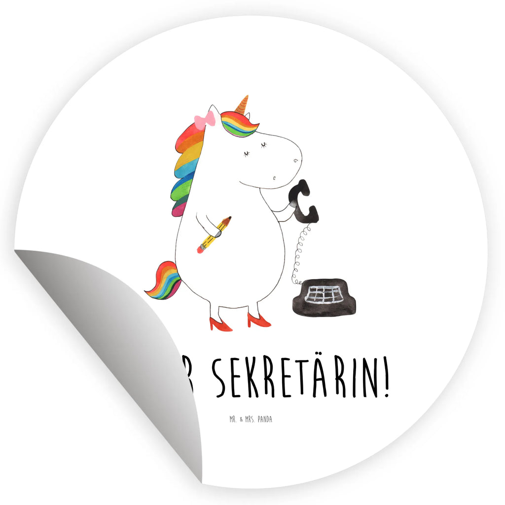 Rund Aufkleber Einhorn Sekretärin Sticker, Aufkleber, Etikett, Einhorn, Einhörner, Einhorn Deko, Pegasus, Unicorn, Sekretärin, Büro, Rechtsanwältin, Rechtsanwaltsgehilfin, Steuerbüro, Steuerkanzlei, Bürokraft, Bürohilfe