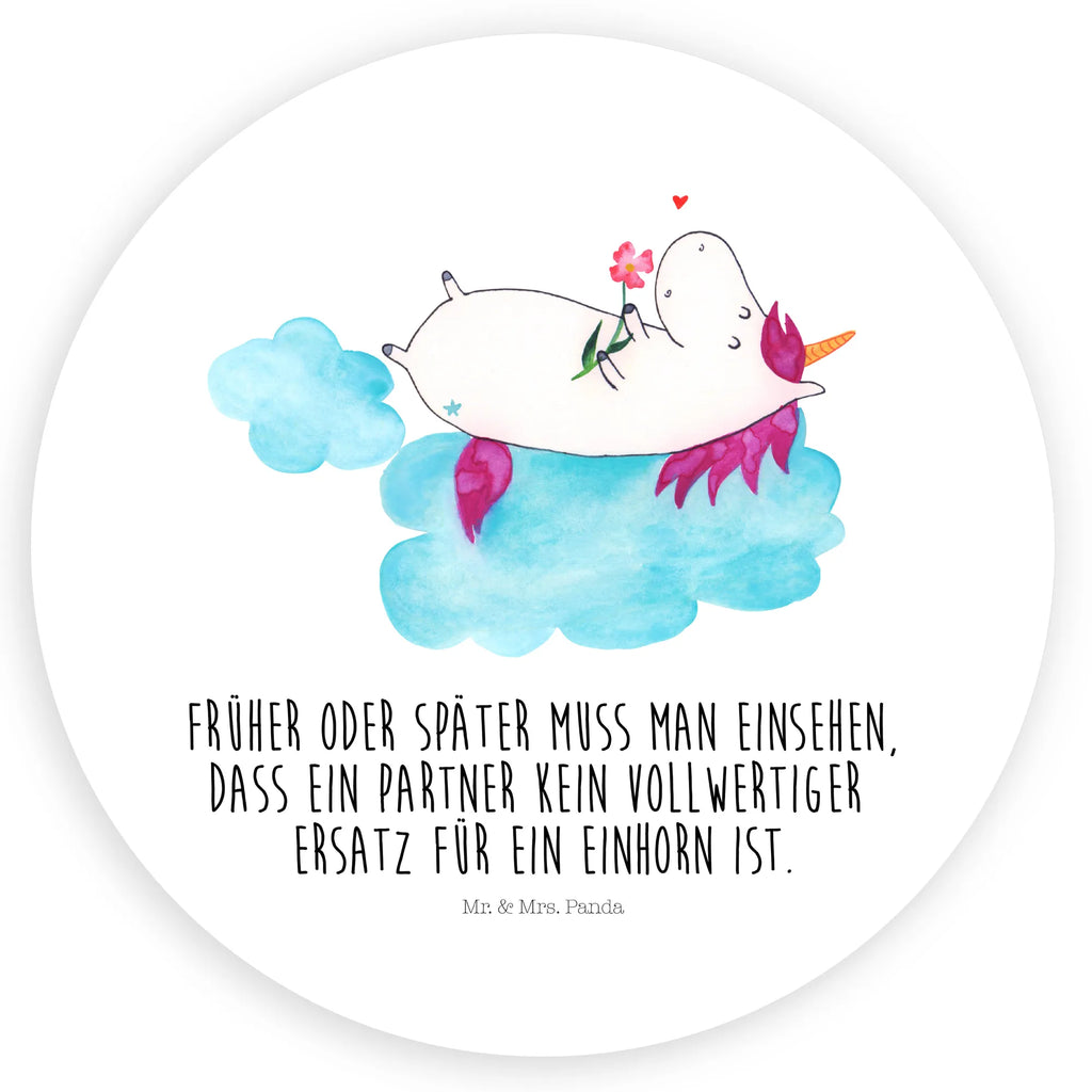 Rund Aufkleber Einhorn verliebt auf Wolke Sticker, Aufkleber, Etikett, Einhorn, Einhörner, Einhorn Deko, Pegasus, Unicorn, verliebt, Liebe, Liebesbeweis, Freundin, Wolke