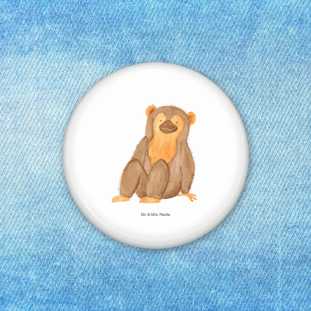 Button Affe 50mm Button, Button, Pin, Anstecknadel, Afrika, Wildtiere, Affe, Äffchen, Affen, Selbstliebe, Respekt, Motivation, Selbstachtung, Liebe, Selbstbewusstsein, Selfcare