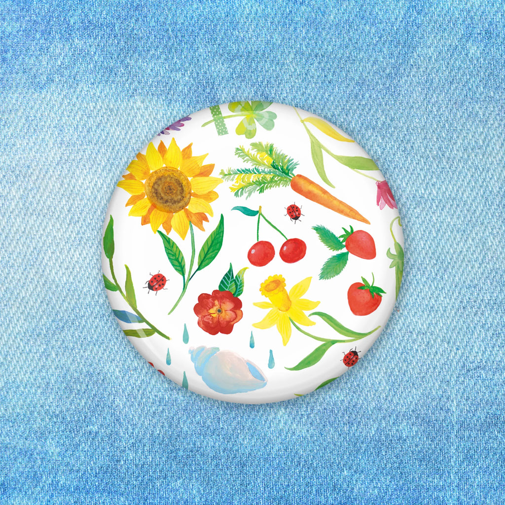 Button Sommer 50mm Button, Button, Pin, Anstecknadel, Blumen Deko, Frühlings Deko, Sommer Deko, Dekoration, positive Botschaft, Naturliebhaber, Outdoor, Natur, Abenteuer, Sommer, Jahreszeit Motiv, Summer, Sonne Bild, Geschenk Gärtner, Deko Haus, Blumenmotiv, Juni, Juli, August