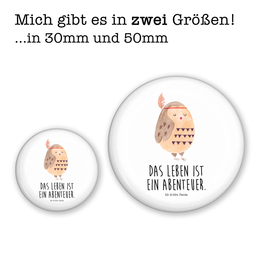 Button Eule Federschmuck 50mm Button, Button, Pin, Anstecknadel, Eule, Eule Deko, Owl, Das Leben ist ein Abenteuer, Reisespruch, Federschmuck, Dekoration