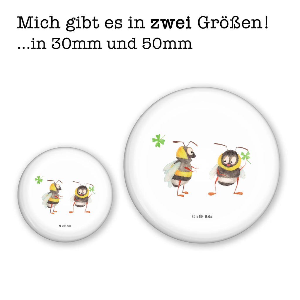 Button Hummeln mit Kleeblatt 50mm Button, Button, Pin, Anstecknadel, Tiermotive, Gute Laune, lustige Sprüche, Tiere, Hummel, Biene, Spruch positiv, Biene Deko, Spruch schön, glücklich sein, glücklich werden, Spruch fröhlich