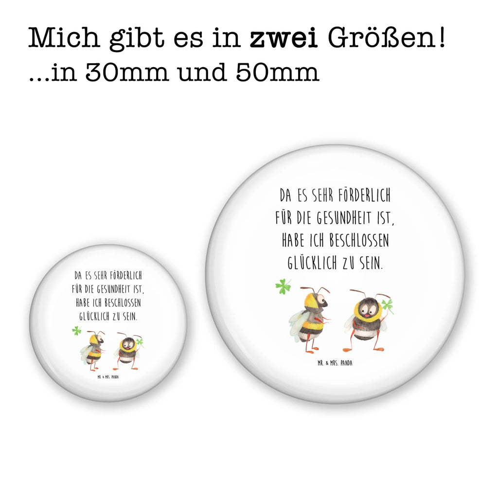 Button Hummeln mit Kleeblatt 50mm Button, Button, Pin, Anstecknadel, Tiermotive, Gute Laune, lustige Sprüche, Tiere, Hummel, Biene, Spruch positiv, Biene Deko, Spruch schön, glücklich sein, glücklich werden, Spruch fröhlich