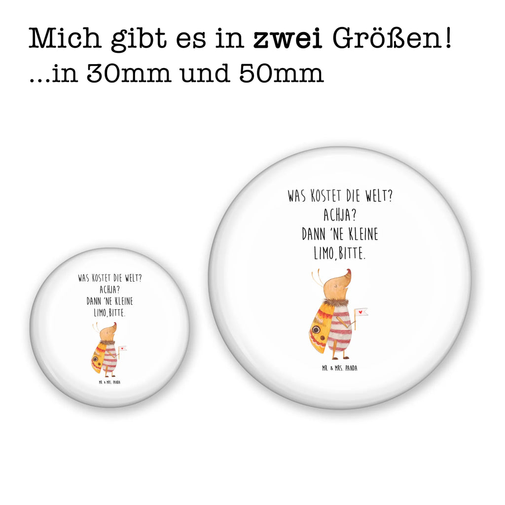 Button Nachtfalter mit Fähnchen 50mm Button, Button, Pin, Anstecknadel, Tiermotive, Gute Laune, lustige Sprüche, Tiere, Nachtfalter, Käfer, Spruch lustig, Spruch witzig, süß, niedlich, Küche Deko, Was kostet die Welt