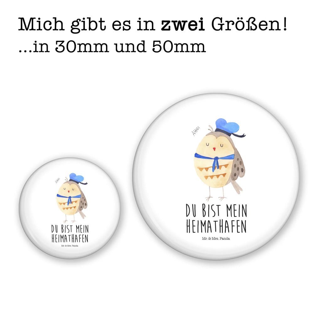 Button Eule Matrosen 50mm Button, Button, Pin, Anstecknadel, Eule, Eule Spruch, Eule Deko, Owl, Wortspiel lustig, Matrose, Freundin, Ehe, Seefahrer, Heimathafen, Hochzeitstag Geschenk