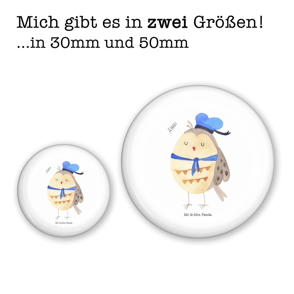 Button Eule Matrosen 50mm Button, Button, Pin, Anstecknadel, Eule, Eule Spruch, Eule Deko, Owl, Wortspiel lustig, Matrose, Freundin, Ehe, Seefahrer, Heimathafen, Hochzeitstag Geschenk