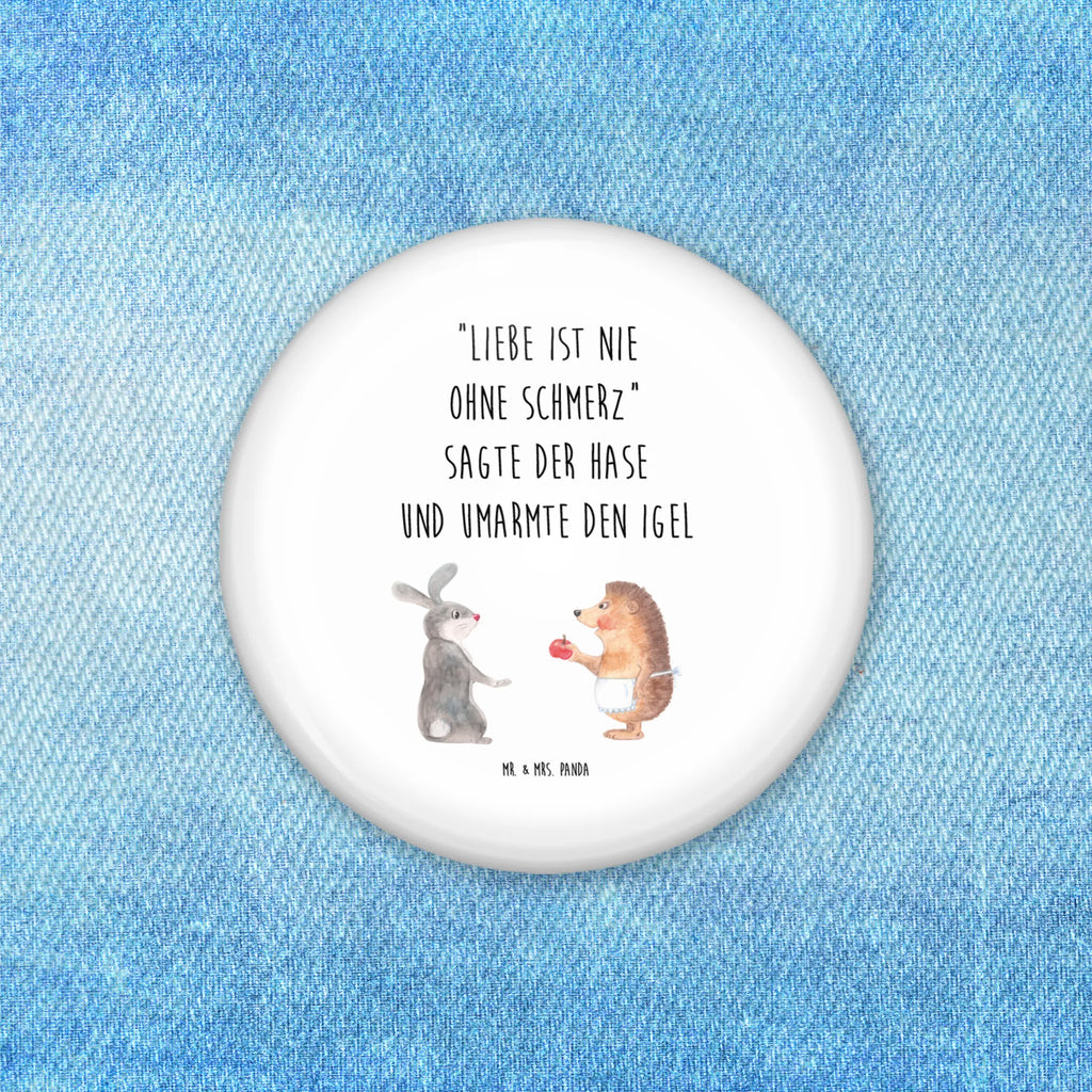 Button Liebe ist nie ohne Schmerz 50mm Button, Button, Pin, Anstecknadel, Tiermotive, Gute Laune, lustige Sprüche, Tiere, Igel und Hase, Igel, Hase, Liebe Spruch, Liebeskummer Geschenk, Herzschmerz, Trösten, Trennungsschmerz, Spruch romantisch