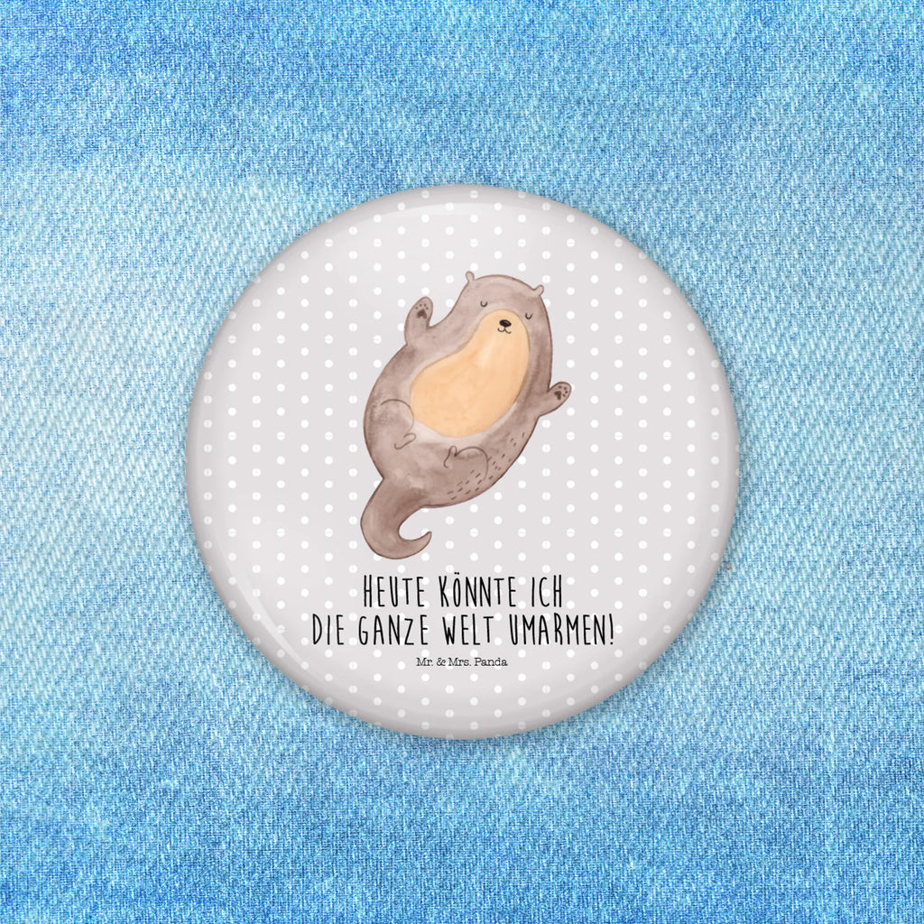 Button Otter Umarmen 50mm Button, Button, Pin, Anstecknadel, Otter, Fischotter, Seeotter, Otter Seeotter See Otter