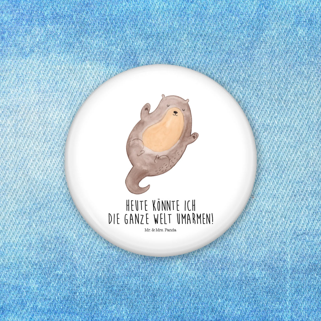 Button Otter Umarmen 50mm Button, Button, Pin, Anstecknadel, Otter, Fischotter, Seeotter, Otter Seeotter See Otter