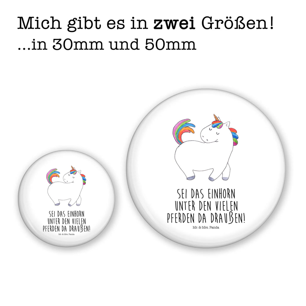 Button Einhorn stolzierend 50mm Button, Button, Pin, Anstecknadel, Einhorn, Einhörner, Einhorn Deko, Pegasus, Unicorn, stolz, anders, bunt, Pferd, Reiter, Reiten, Freundin, Geschenk