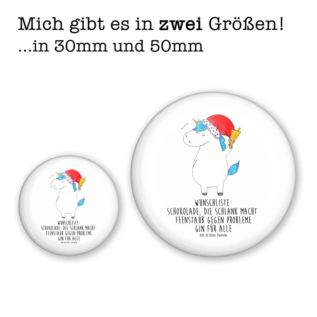 Button Einhorn Weihnachtsmann 50mm Button, Button, Pin, Anstecknadel, Einhorn, Einhörner, Einhorn Deko, Pegasus, Unicorn, Gin, Schokolade, Schoki, Weihnachten, Weihnachtsmann, Nikolaus, Wunschzettel, Wunschliste, Feenstaub