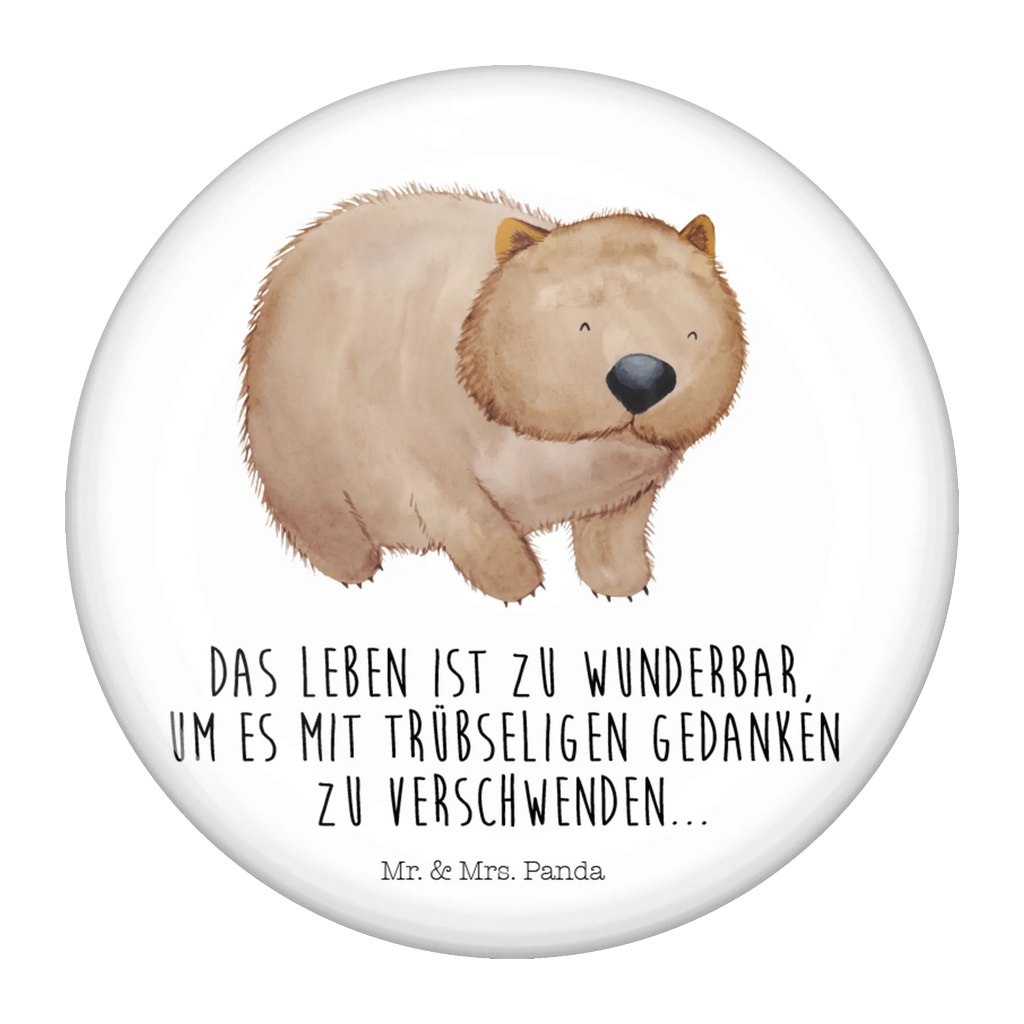 Button Wombat 50mm Button, Button, Pin, Anstecknadel, Tiermotive, Gute Laune, lustige Sprüche, Tiere, Wombat, Das Leben ist schön, Motivation, Spruch, Australien