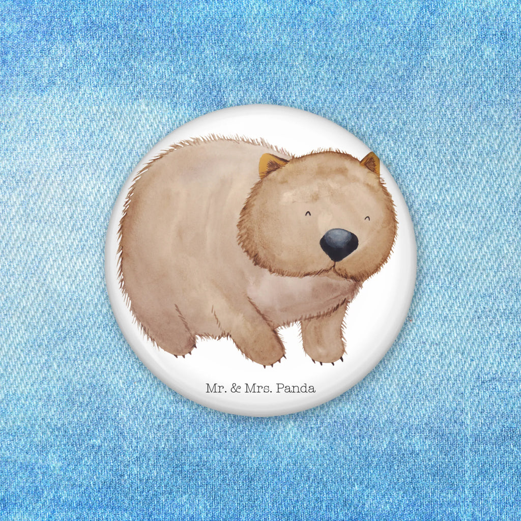 Button Wombat 50mm Button, Button, Pin, Anstecknadel, Tiermotive, Gute Laune, lustige Sprüche, Tiere, Wombat, Das Leben ist schön, Motivation, Spruch, Australien