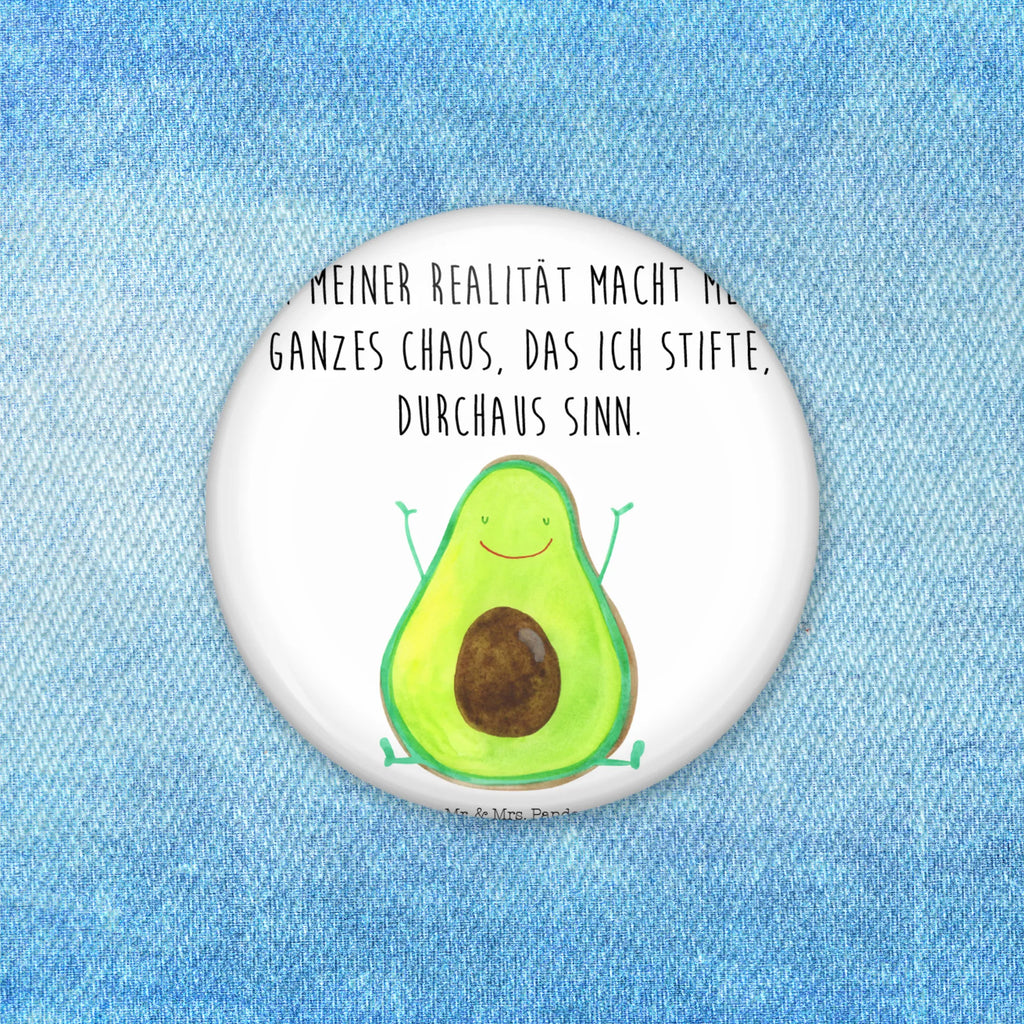 Button Avocado Happy 50mm Button, Button, Pin, Anstecknadel, Avocado, Veggie, Vegan, Gesund, Chaos