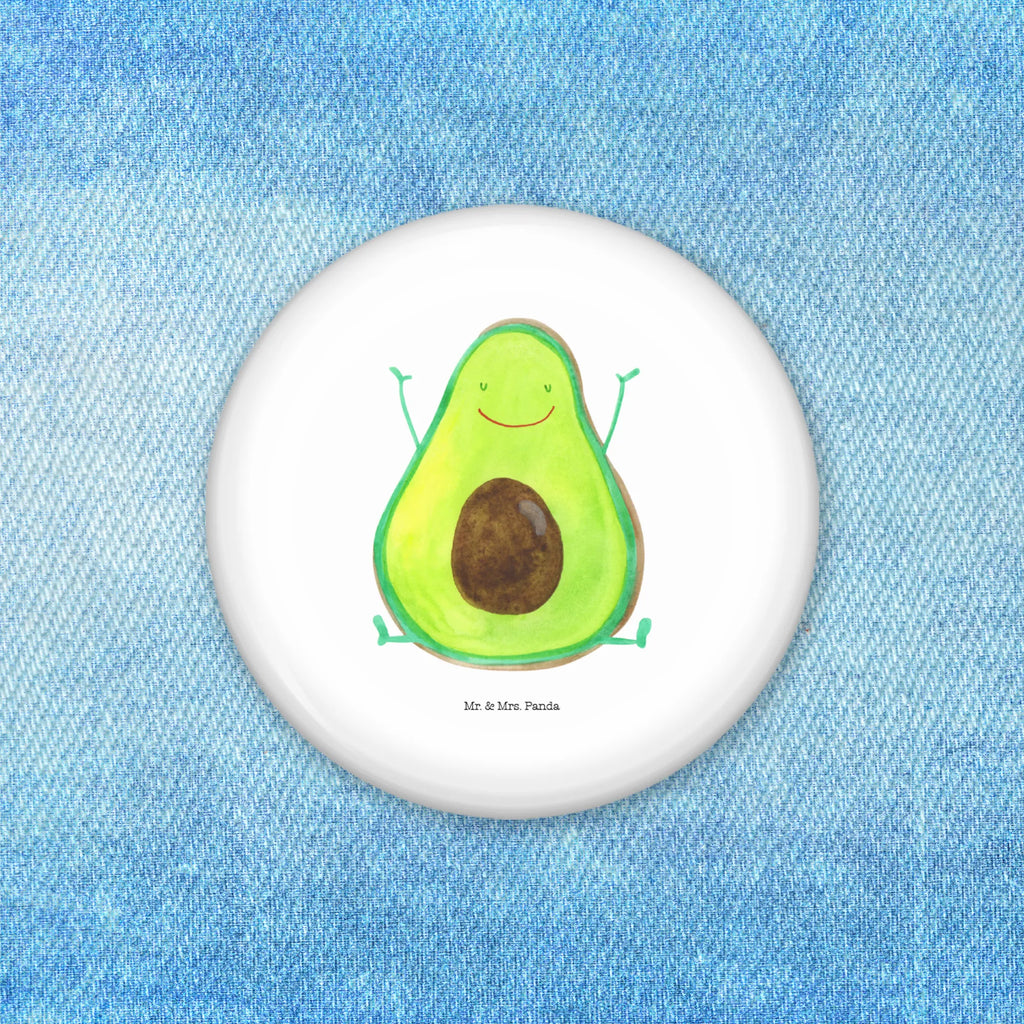 Button Avocado Happy 50mm Button, Button, Pin, Anstecknadel, Avocado, Veggie, Vegan, Gesund, Chaos