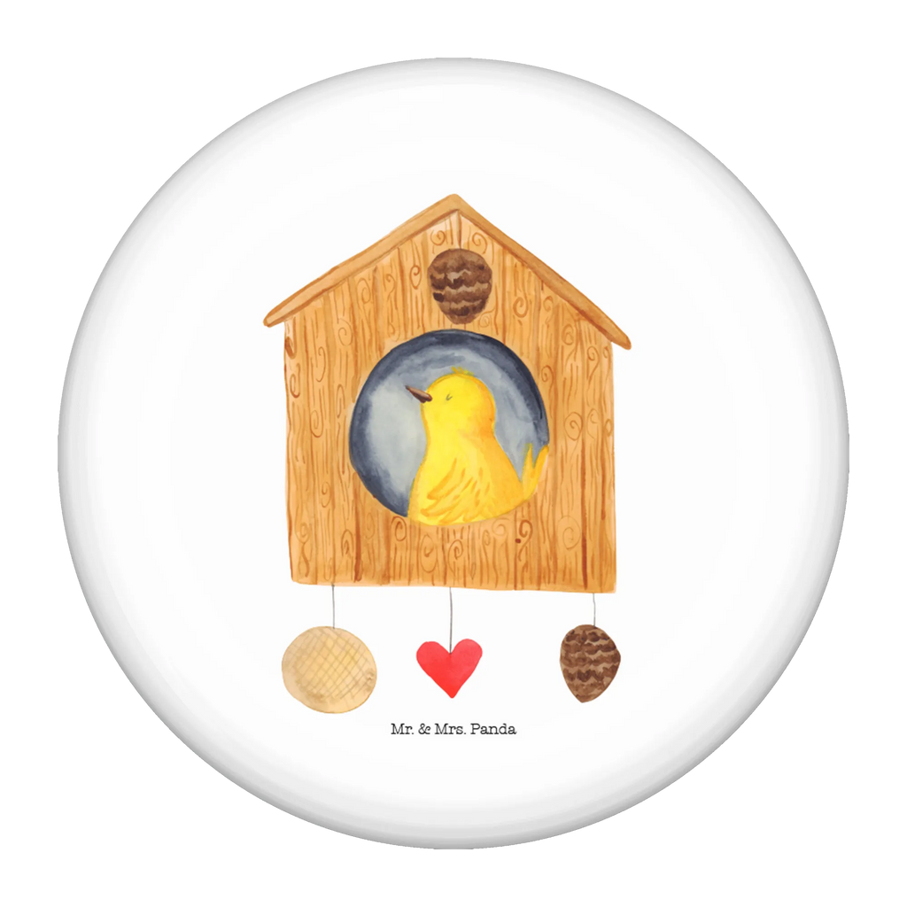 Button Vogelhaus sweet Home 50mm Button, Button, Pin, Anstecknadel, Tiermotive, Gute Laune, lustige Sprüche, Tiere, Vogelhaus, Vogel, Home sweet Home, Einzug, Umzug, Geschenk, Einzugsgeschenk, Hausbau, Haus