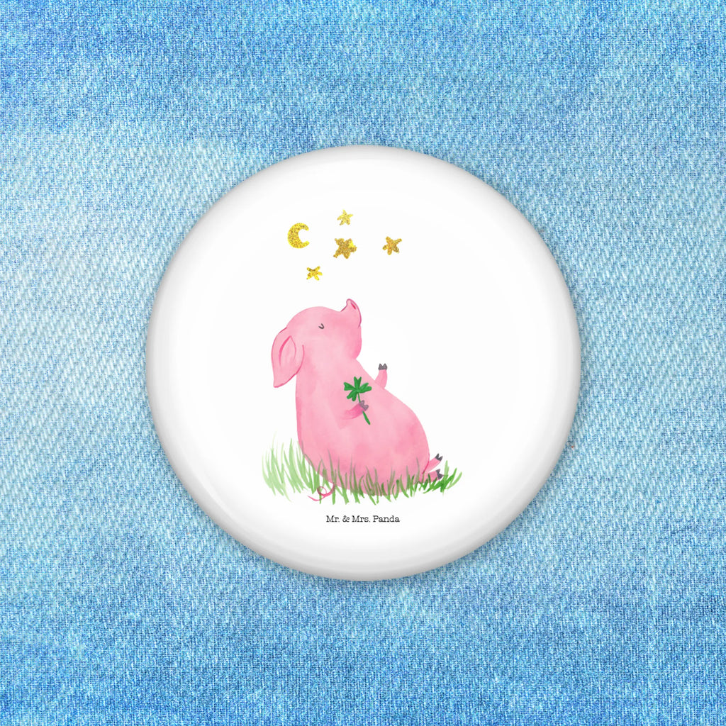 Button Glücksschwein 50mm Button, Button, Pin, Anstecknadel, Tiermotive, Gute Laune, lustige Sprüche, Tiere, Glücksschwein. Glück, Schwein, Schweinchen, Sterne, Sernchen, Ziele, Träume, Motivation, Glücksbringer