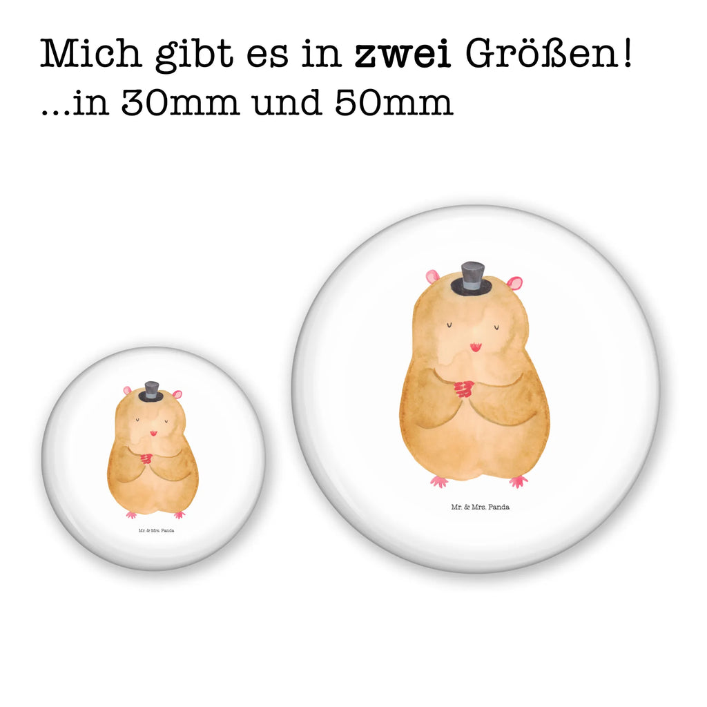 Button Hamster mit Hut 50mm Button, Button, Pin, Anstecknadel, Tiermotive, Gute Laune, lustige Sprüche, Tiere, Hamster, Hut, Magier, Zylinder, Zwerghamster, Zauberer