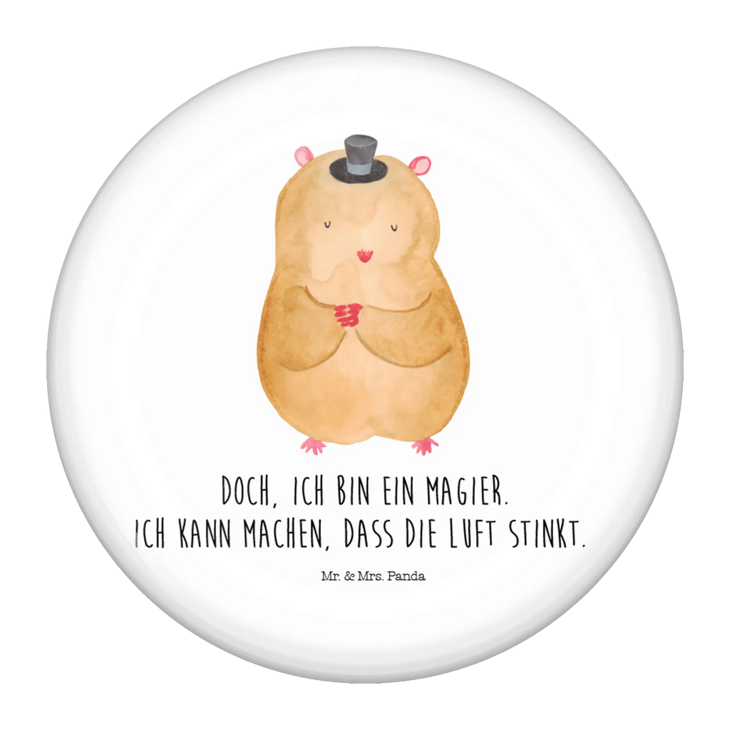 Button Hamster mit Hut 50mm Button, Button, Pin, Anstecknadel, Tiermotive, Gute Laune, lustige Sprüche, Tiere, Hamster, Hut, Magier, Zylinder, Zwerghamster, Zauberer