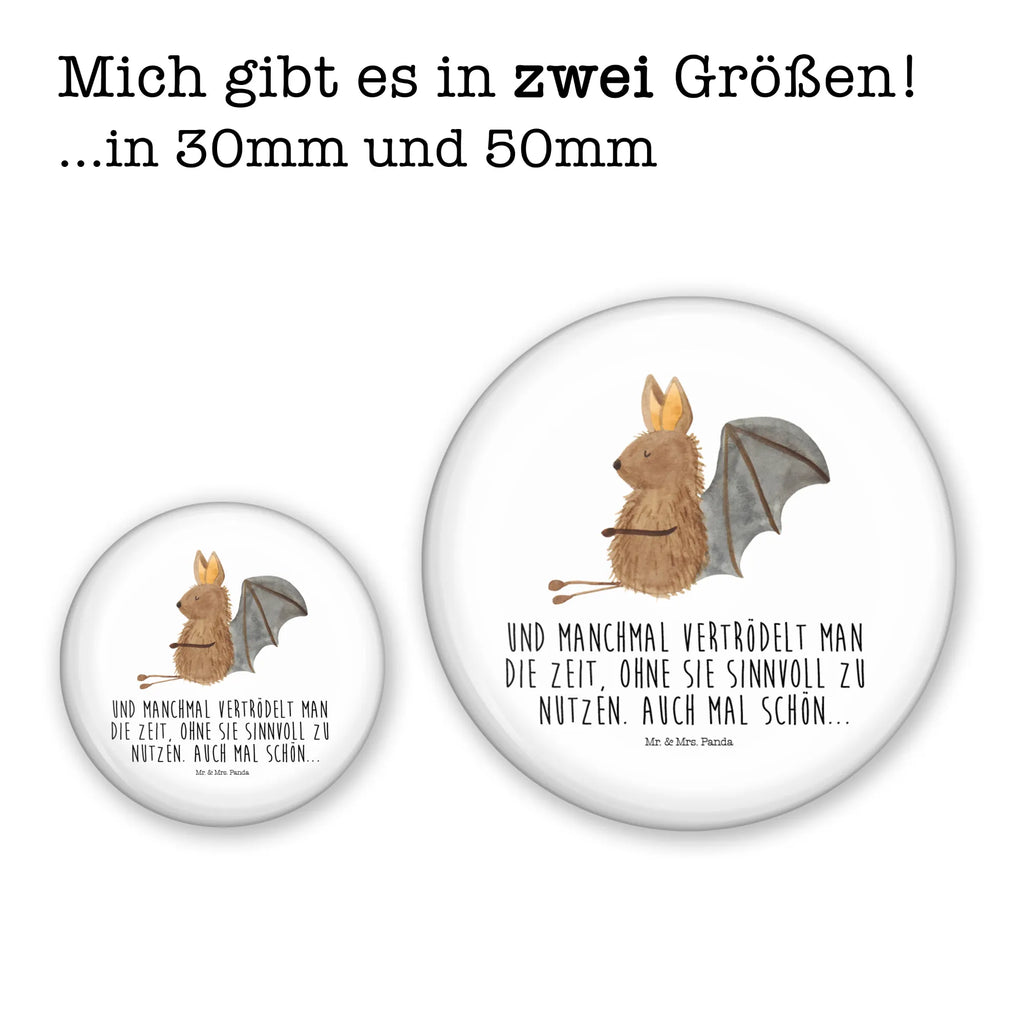 Button Fledermaus sitzend 50mm Button, Button, Pin, Anstecknadel, Tiermotive, Gute Laune, lustige Sprüche, Tiere, Fledermaus, Fledermäuse, Motivation, entspannen