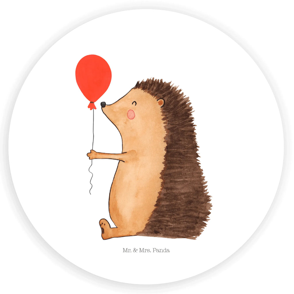 Rund Aufkleber Igel mit Luftballon Sticker, Aufkleber, Etikett, Tiermotive, Gute Laune, lustige Sprüche, Tiere, Igel, Geburtstag, Herzlichen Glückwunsch, Glückwunsch, Geburtstagskind, Ballon, Happy Birthday