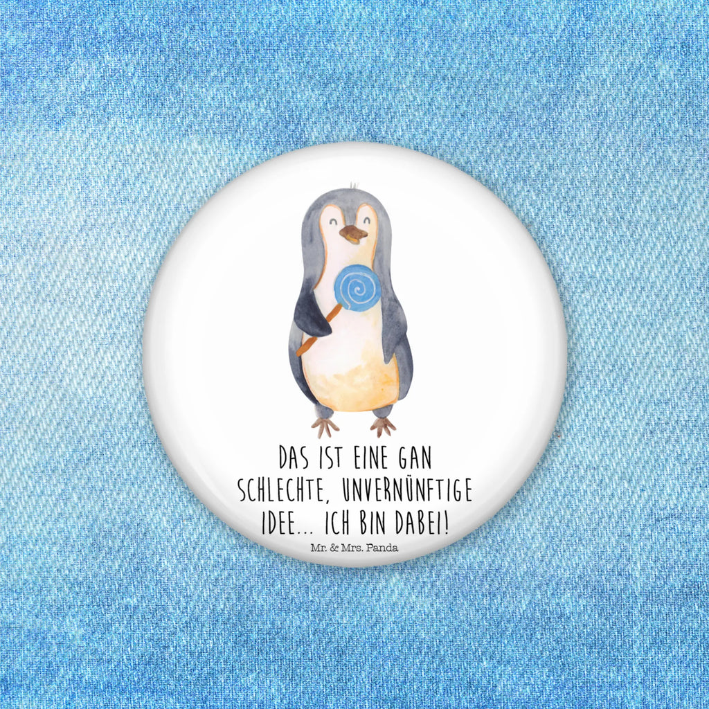 Button Pinguin Lolli 50mm Button, Button, Pin, Anstecknadel, Pinguin, Pinguine, Lolli, Süßigkeiten, Blödsinn, Spruch, Rebell, Gauner, Ganove, Rabauke