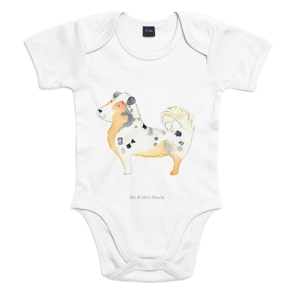 Organic Baby Body Hund Australien Shepherd Babykleidung, Babystrampler, Strampler, Wickelbody, Baby Erstausstattung, Junge, Mädchen, Hund, Hundemotiv, Haustier, Hunderasse, Tierliebhaber, Hundebesitzer, Sprüche, Australien Shepherd, Shepherd, Hundeliebe, Familienhund, Spruch