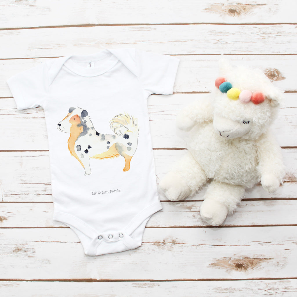 Organic Baby Body Hund Australien Shepherd Babykleidung, Babystrampler, Strampler, Wickelbody, Baby Erstausstattung, Junge, Mädchen, Hund, Hundemotiv, Haustier, Hunderasse, Tierliebhaber, Hundebesitzer, Sprüche, Australien Shepherd, Shepherd, Hundeliebe, Familienhund, Spruch