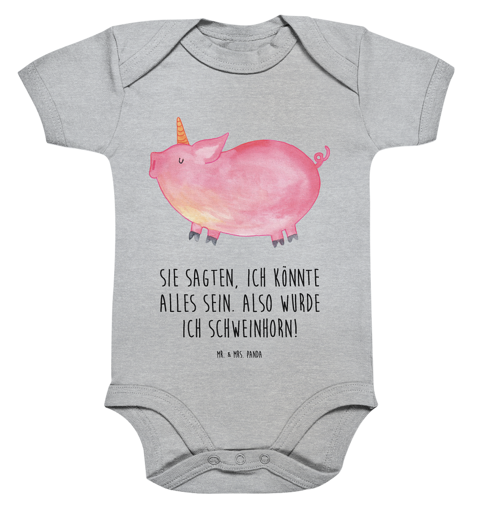 Organic Baby Body Einhorn Schwein Babykleidung, Babystrampler, Strampler, Wickelbody, Baby Erstausstattung, Junge, Mädchen, Einhorn, Einhörner, Einhorn Deko, Pegasus, Unicorn, Party, Spaß, Schwein, Schweinhorn, Bauer, witzig. lustig, Spruch, geschenk, Pig, Piggy, funny, english, englisch