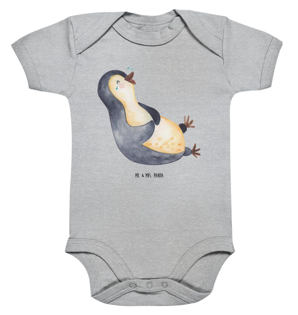 Organic Baby Body Pinguin Lachen Babykleidung, Babystrampler, Strampler, Wickelbody, Baby Erstausstattung, Junge, Mädchen, Pinguin, Pinguine, lustiger Spruch, Optimismus, Fröhlich, Lachen, Humor, Fröhlichkeit