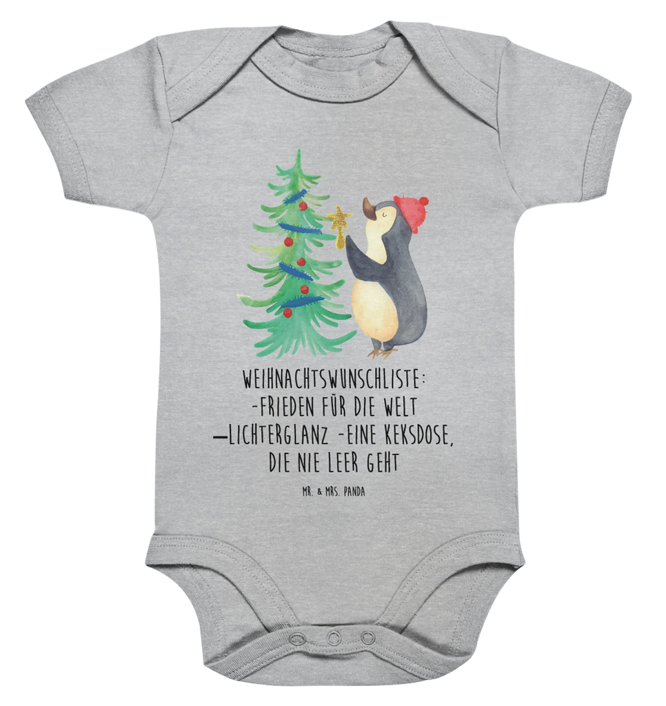 Organic Baby Body Pinguin Weihnachtsbaum Babykleidung, Babystrampler, Strampler, Wickelbody, Baby Erstausstattung, Junge, Mädchen, Winter, Weihnachten, Weihnachtsdeko, Nikolaus, Advent, Heiligabend, Wintermotiv, Pinguin