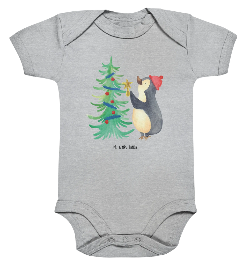 Organic Baby Body Pinguin Weihnachtsbaum Babykleidung, Babystrampler, Strampler, Wickelbody, Baby Erstausstattung, Junge, Mädchen, Winter, Weihnachten, Weihnachtsdeko, Nikolaus, Advent, Heiligabend, Wintermotiv, Pinguin