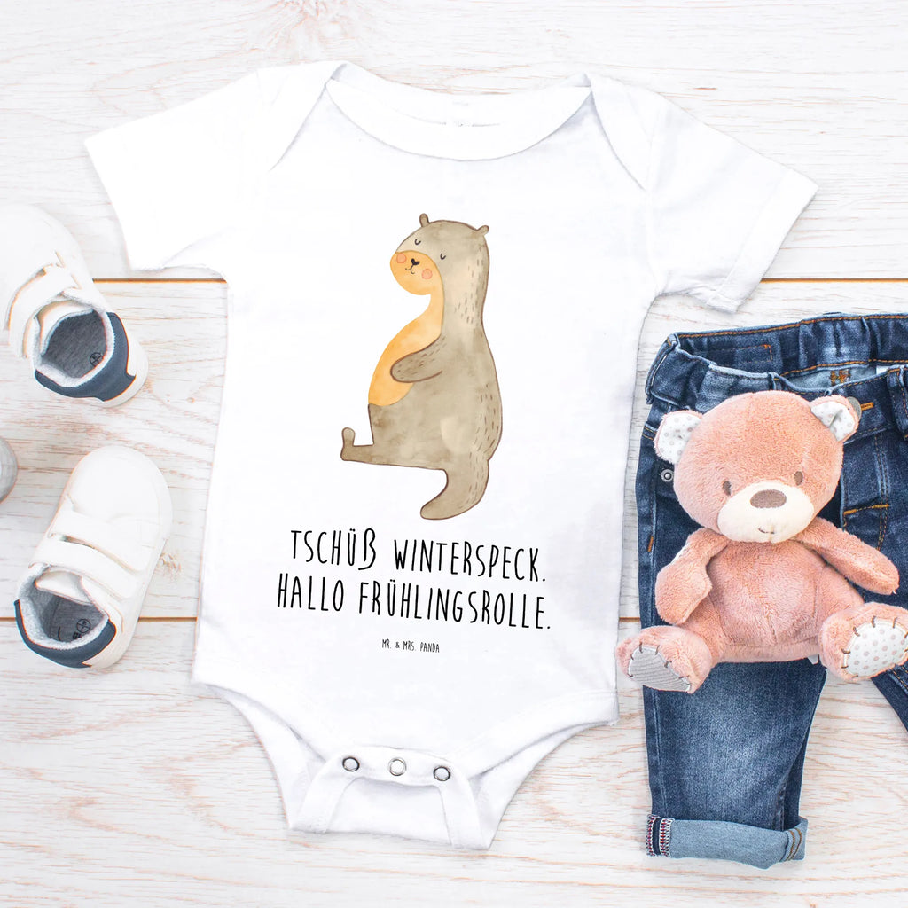 Organic Baby Body Otter Bauch Babykleidung, Babystrampler, Strampler, Wickelbody, Baby Erstausstattung, Junge, Mädchen, Otter, Fischotter, Seeotter, Otter Seeotter See Otter