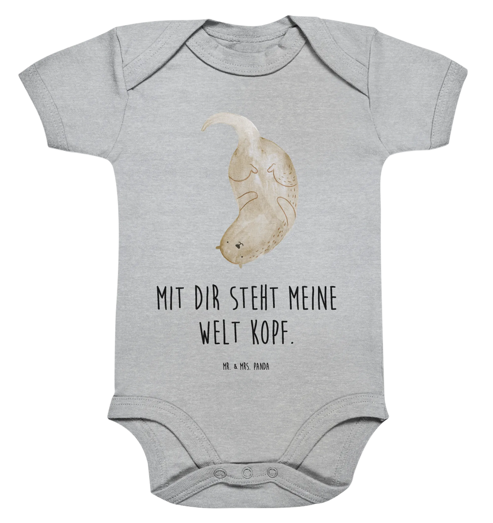 Organic Baby Body Otter Kopfüber Babykleidung, Babystrampler, Strampler, Wickelbody, Baby Erstausstattung, Junge, Mädchen, Otter, Fischotter, Seeotter, Otter Seeotter See Otter