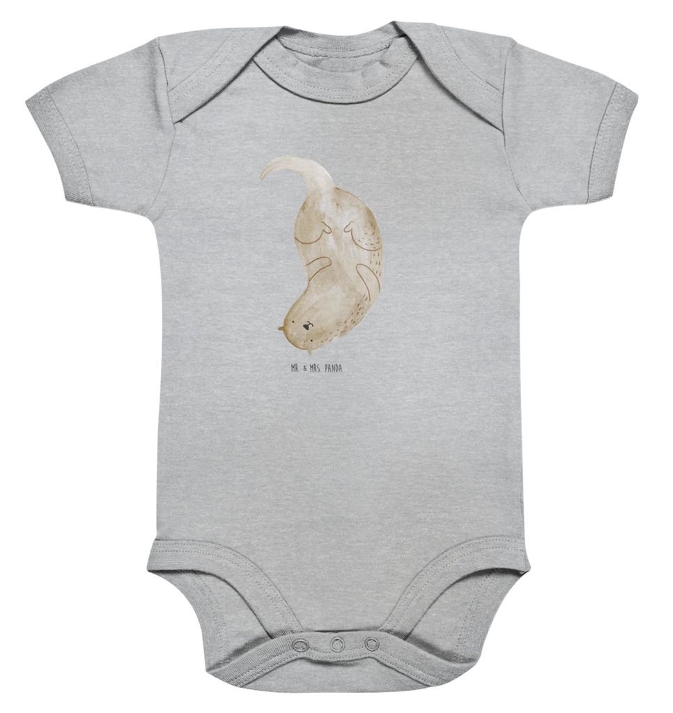 Organic Baby Body Otter Kopfüber Babykleidung, Babystrampler, Strampler, Wickelbody, Baby Erstausstattung, Junge, Mädchen, Otter, Fischotter, Seeotter, Otter Seeotter See Otter