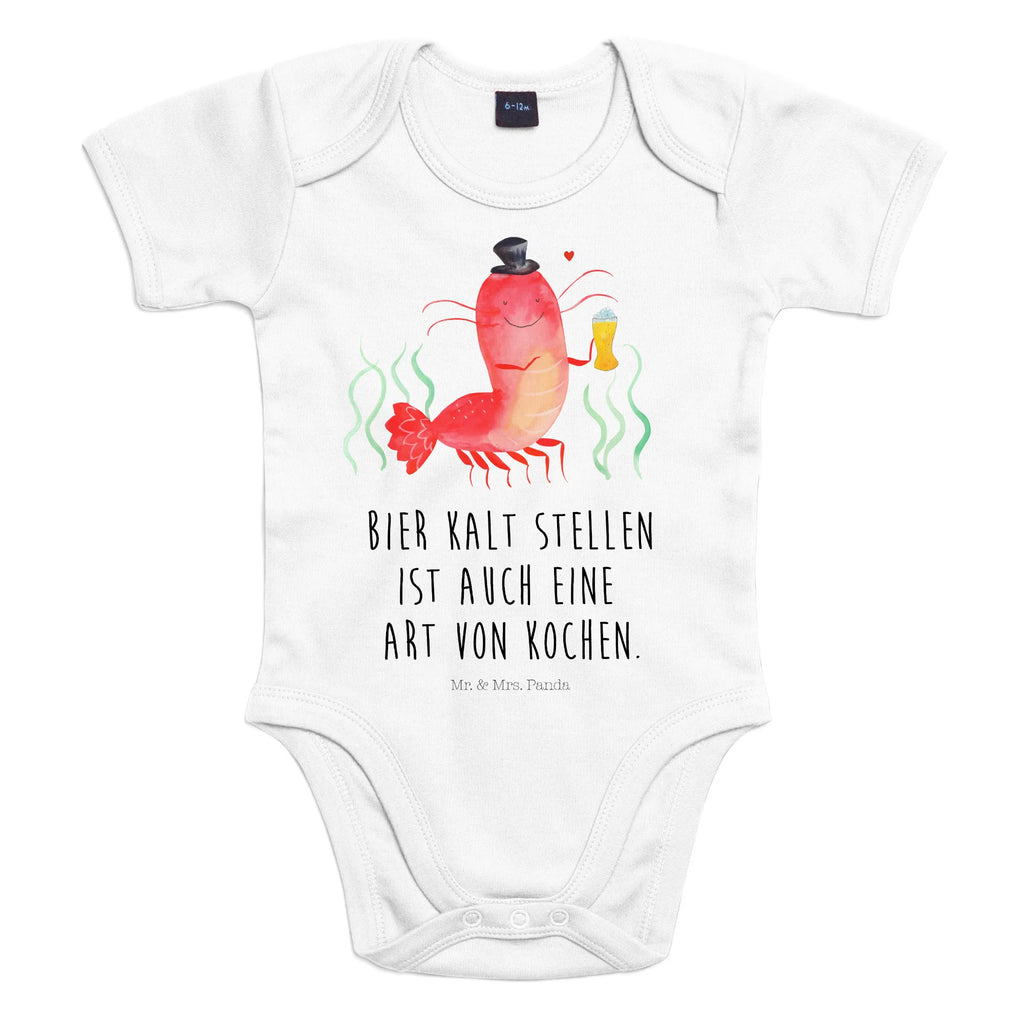 Organic Baby Body Hummer Weizen Babykleidung, Babystrampler, Strampler, Wickelbody, Baby Erstausstattung, Junge, Mädchen, Meerestiere, Meer, Urlaub, Garnele, Garnelen, Bier, Kochen, Männerhaushalt, Junggeselle, Junggesellin, Bierliebhaber, Kneipe, Gasthaus, Wirtschaft