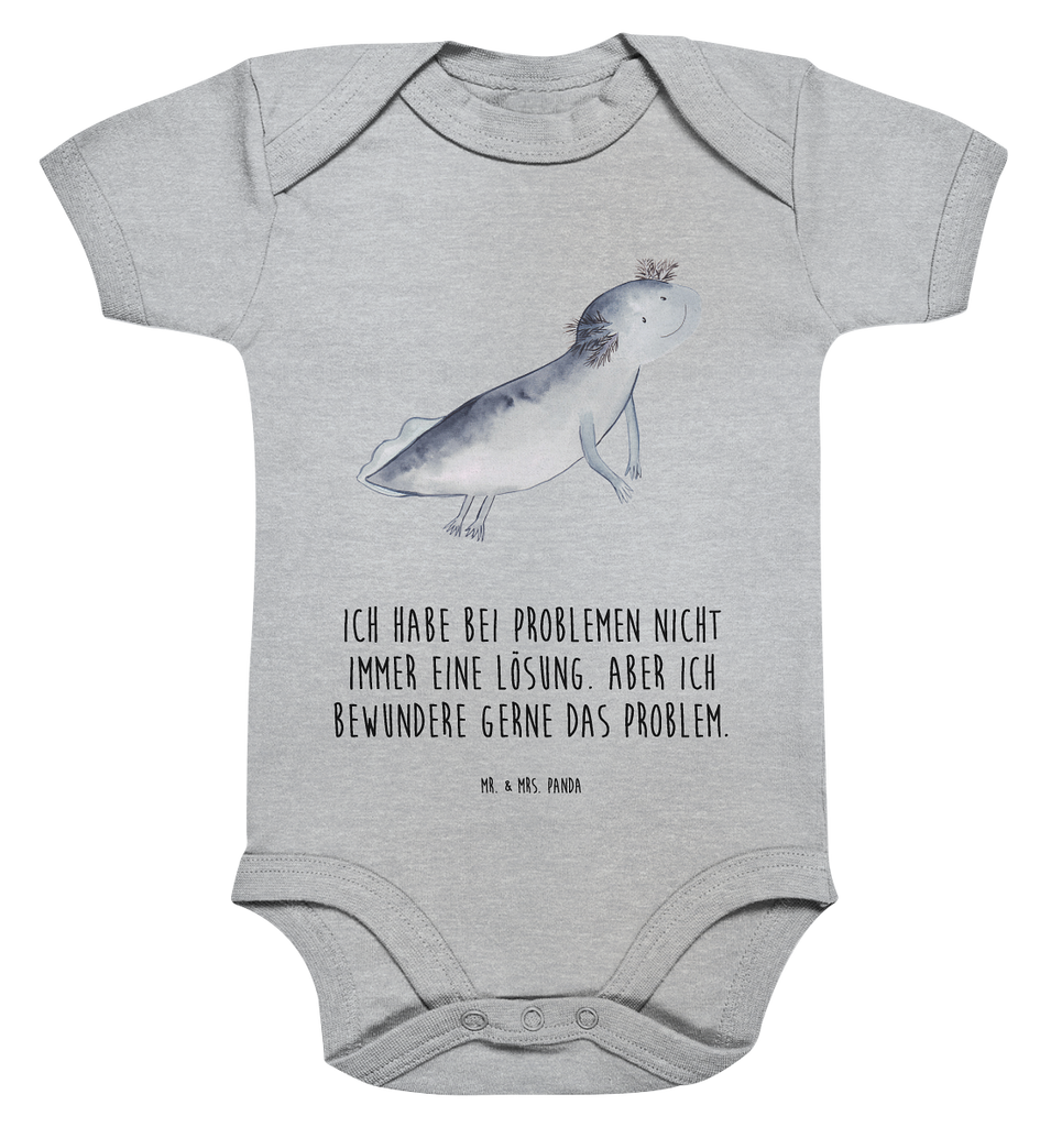 Organic Baby Body Axolotl Schwimmen Babykleidung, Babystrampler, Strampler, Wickelbody, Baby Erstausstattung, Junge, Mädchen, Axolotl, Molch, Axolot, Schwanzlurch, Lurch, Lurche, Problem, Probleme, Lösungen, Motivation