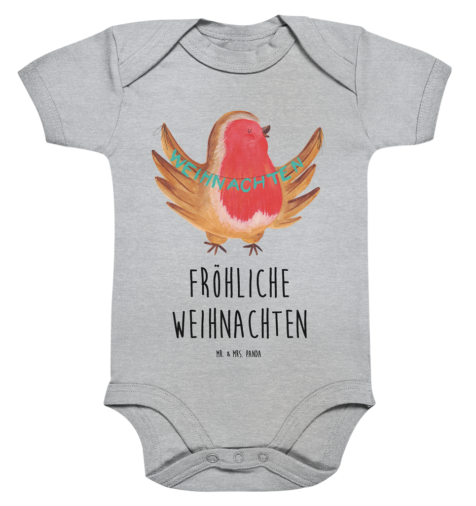 Organic Baby Body Rotkehlchen Weihnachten Babykleidung, Babystrampler, Strampler, Wickelbody, Baby Erstausstattung, Junge, Mädchen, Winter, Weihnachten, Weihnachtsdeko, Nikolaus, Advent, Heiligabend, Wintermotiv, Frohe Weihnachten, Weihnachtsmotiv, Weihnachtsgruß, Vogel, xmas