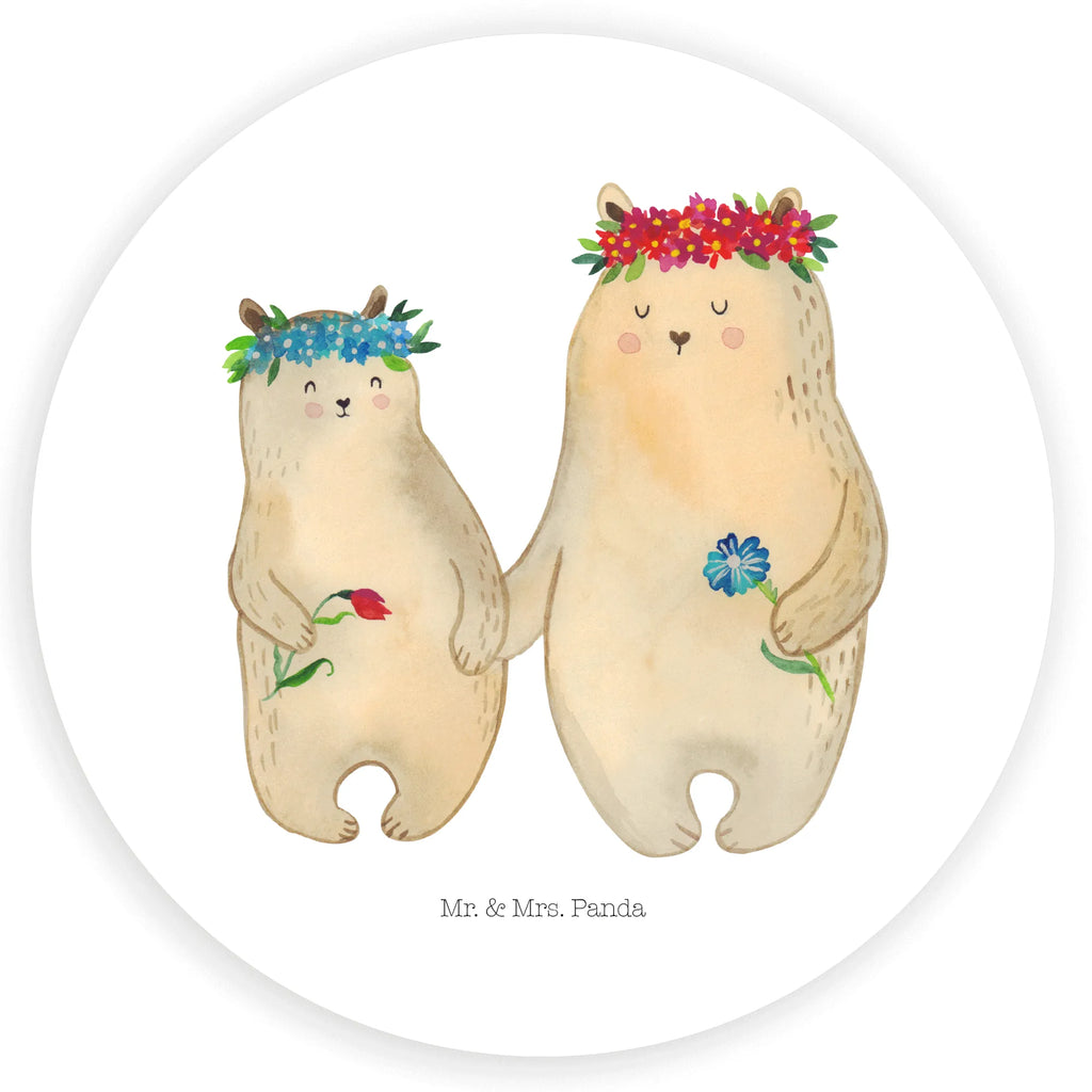 Rund Aufkleber Bären mit Blumenkranz Sticker, Aufkleber, Etikett, Familie, Vatertag, Muttertag, Bruder, Schwester, Mama, Papa, Oma, Opa, Bär, Bären, Mutter, Mutti, Mami, Lieblingsmensch, Lieblingsmama, beste Mutter, weltbeste Mama, Geschenk Mama. Muttertag, Tochter, Kind, Kinder, Töchter, Family, Vorbild